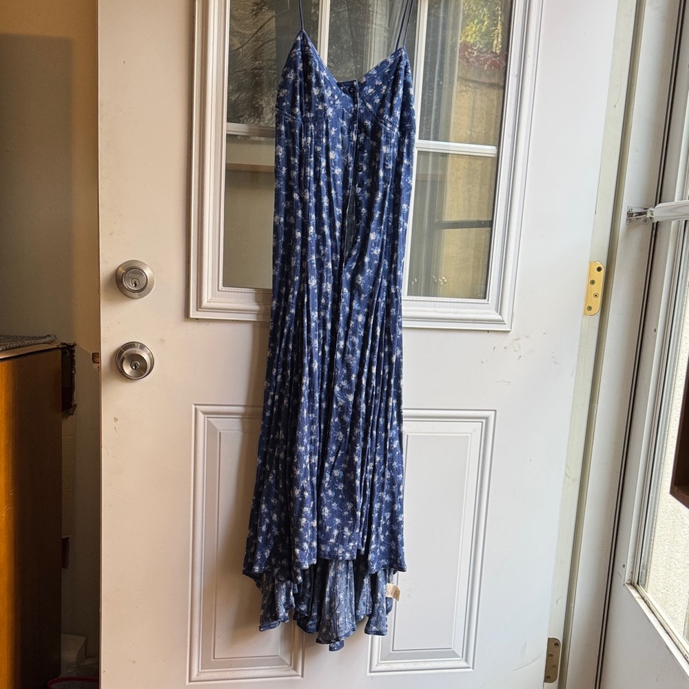 Free People New Romantics Navy Floral Dress
